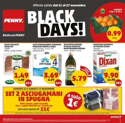 Volantino PENNY a Caltanissetta | Black Days! | 21/11/2024 - 27/11/2024