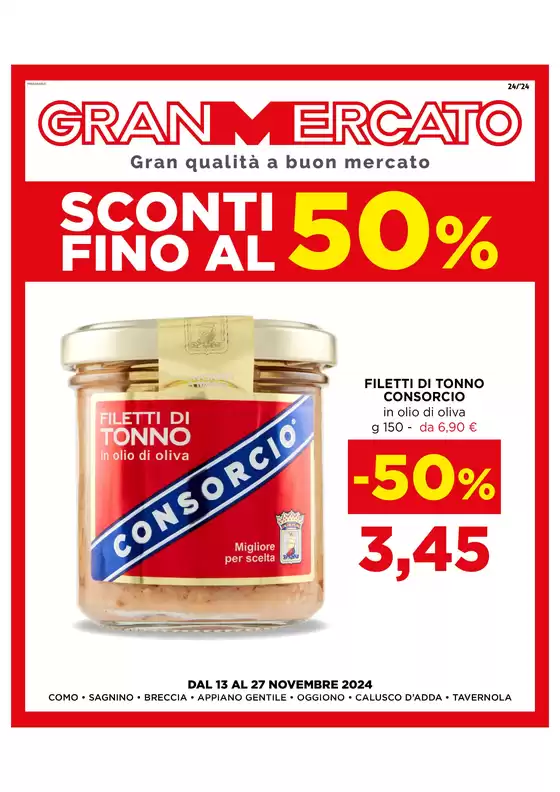 Volantino Gran Mercato a Calusco d'Adda | Sconti fino al 50% | 13/11/2024 - 27/11/2024