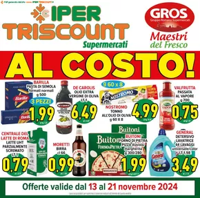 Volantino Iper Triscount a Fonte Nuova | Al costo! | 13/11/2024 - 21/11/2024