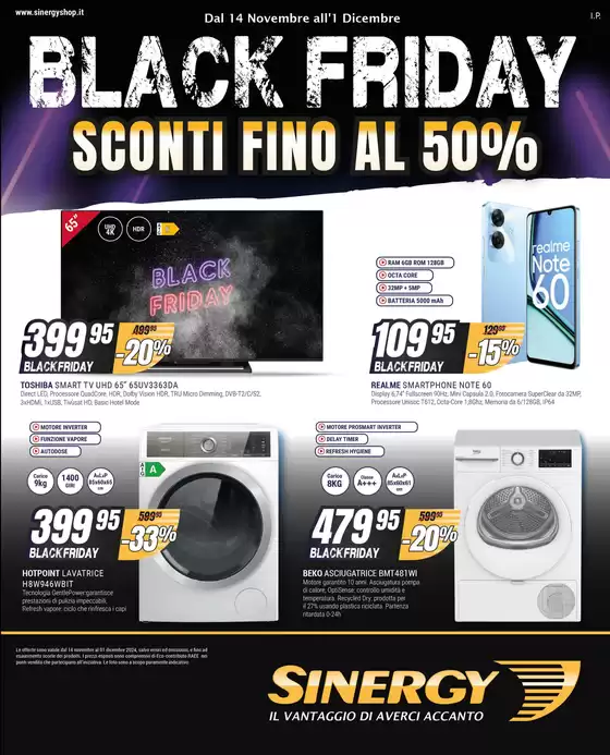 Volantino Sinergy a Arena | Black friday | 14/11/2024 - 1/12/2024