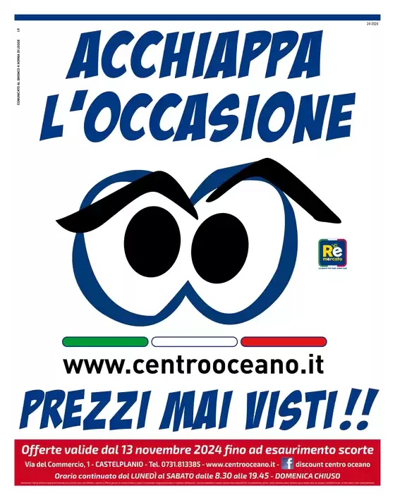 Volantino Centro Oceano | Prezzi mai visti!!! | 13/11/2024 - 27/11/2024