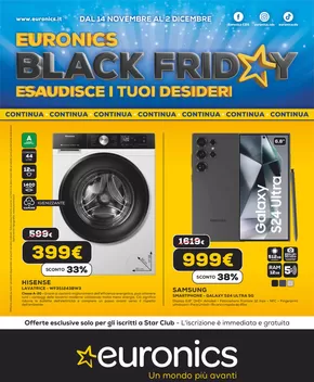 Offerte di Elettronica a Venturina | Black Friday - Esaudisci i tuoi desideri in Euronics | 14/11/2024 - 2/12/2024