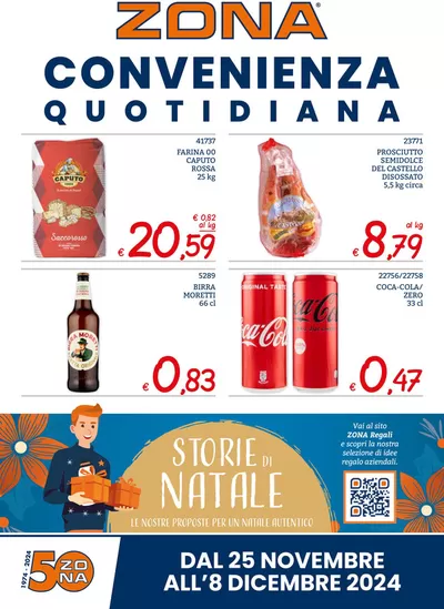 Volantino ZONA a Rosignano Solvay-castiglioncell | Convenienza quotidiana | 25/11/2024 - 8/12/2024