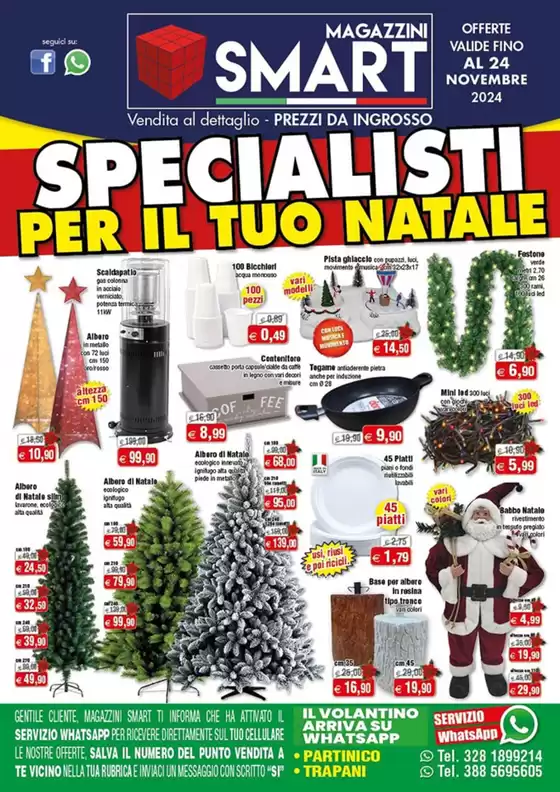 Volantino Magazzini Smart a Palermo | Specialisti per il tuo natale | 13/11/2024 - 24/11/2024