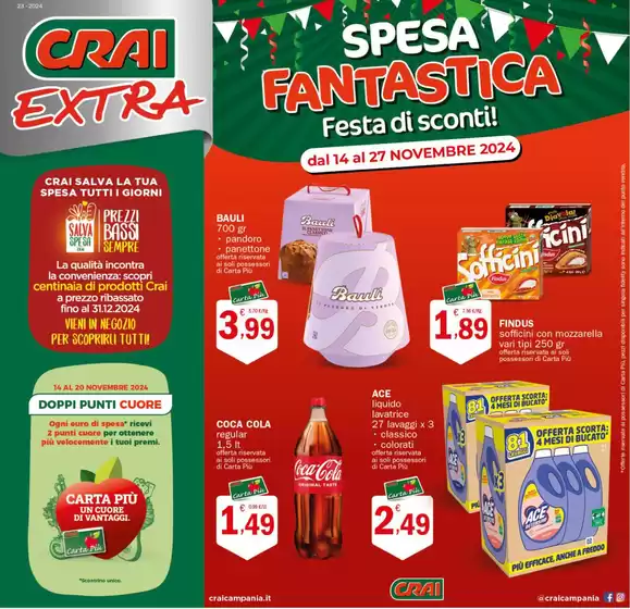 Volantino Crai a Casoria | Spesa fantastica | 14/11/2024 - 27/11/2024