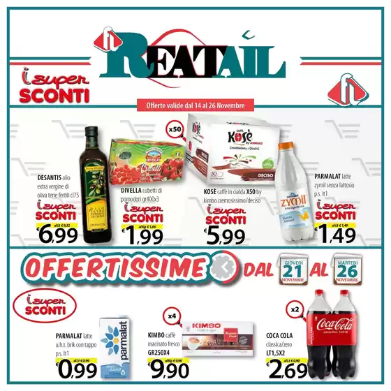 Volantino Reatail Supermercati a Calvello | I super sconti  | 14/11/2024 - 26/11/2024