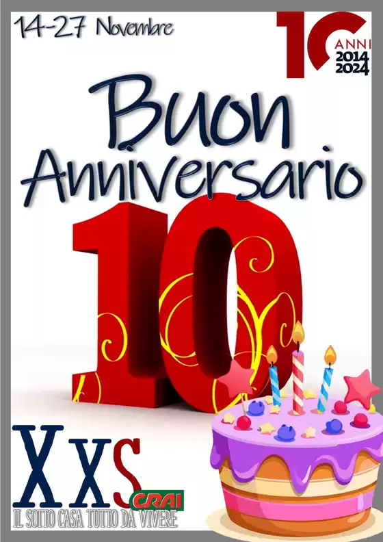 Volantino Xxs Market a Milano | Buon Anniversario | 14/11/2024 - 27/11/2024