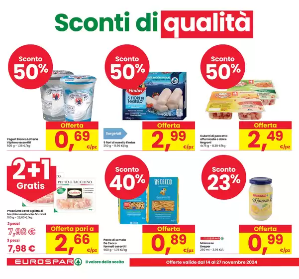 Volantino Eurospar a Cremona | Sconti di qualità  | 14/11/2024 - 27/11/2024