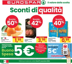 Volantino Eurospar a Cremona | Sconti di qualità  | 14/11/2024 - 27/11/2024