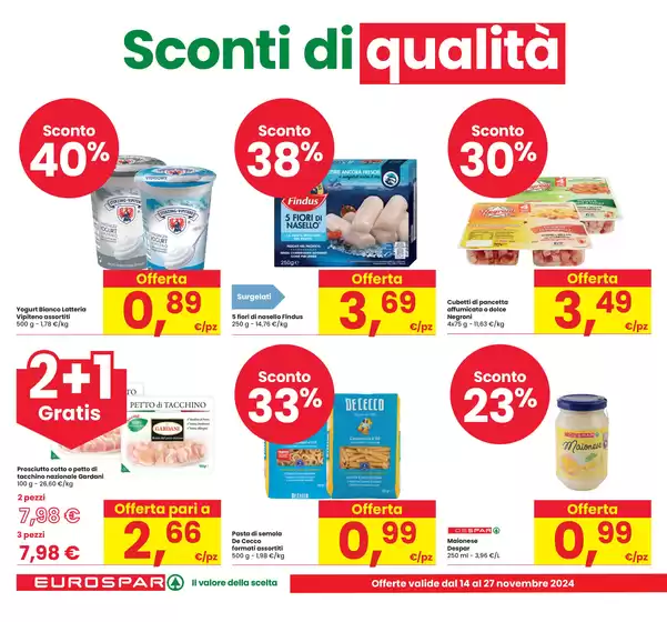 Volantino Eurospar a Trieste | Sconti di qualità  | 14/11/2024 - 27/11/2024