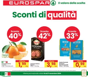 Volantino Eurospar a Trieste | Sconti di qualità  | 14/11/2024 - 27/11/2024