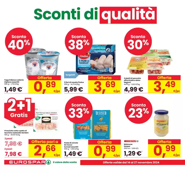 Volantino Eurospar a Tione di Trento | Sconti di qualità  | 14/11/2024 - 27/11/2024