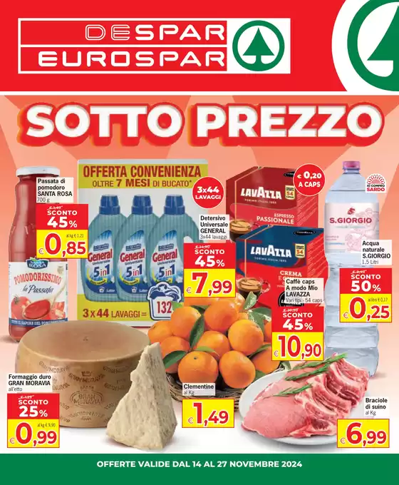 Volantino Eurospar a Nuoro | Sotto prezzo | 14/11/2024 - 27/11/2024