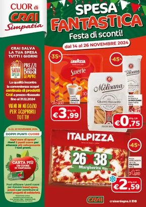 Offerte di Iper e super a Orosei | Spesa fantastica in Crai | 14/11/2024 - 26/11/2024