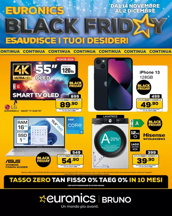 Volantino Euronics a Palermo | Black Friday: esaudisci i tuoi desideri! | 14/11/2024 - 2/12/2024