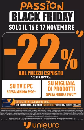 Offerte di Elettronica a Castellamonte | Sconti Weekend da Unieuro! in Unieuro | 16/11/2024 - 17/11/2024