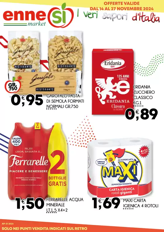 Volantino Ennesi Supermercati a Quarto | Veri sapori d'italia | 15/11/2024 - 27/11/2024