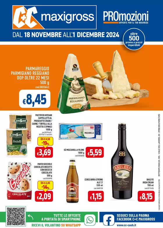 Volantino C+C a Piacenza | Promozioni, offerte per il tuo business | 18/11/2024 - 1/12/2024