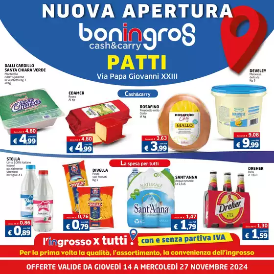 Volantino Boningros Cash and Carry a Acireale | I'ingrosso X tutti | 14/11/2024 - 27/11/2024