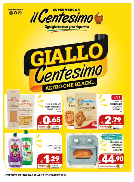 Volantino Il Centesimo a Palermo | Giallo Centesimo altro che black | 19/11/2024 - 28/11/2024