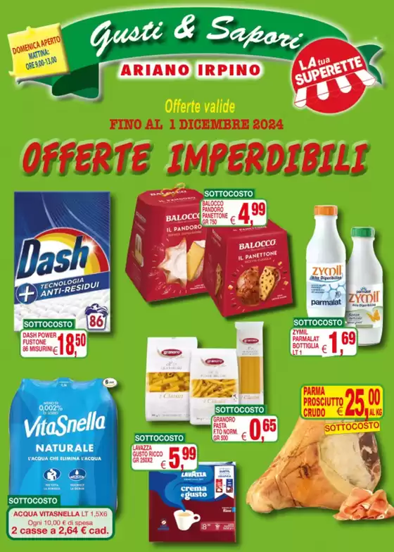 Volantino Gusti e Sapori Supermercato a Ariano Irpino | Offerte imperdibili | 15/11/2024 - 1/12/2024