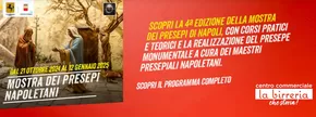 Volantino Centro Commerciale La Birreria  a Napoli | Mostra dei presepi napoletani | 15/11/2024 - 12/1/2025