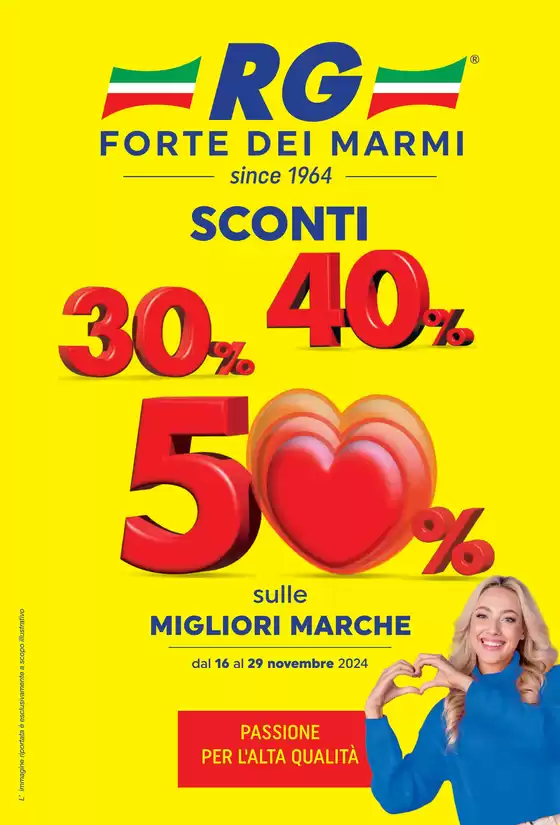 Volantino RG Supermarket a Forte dei Marmi | Sconti 30 40 50% | 18/11/2024 - 29/11/2024