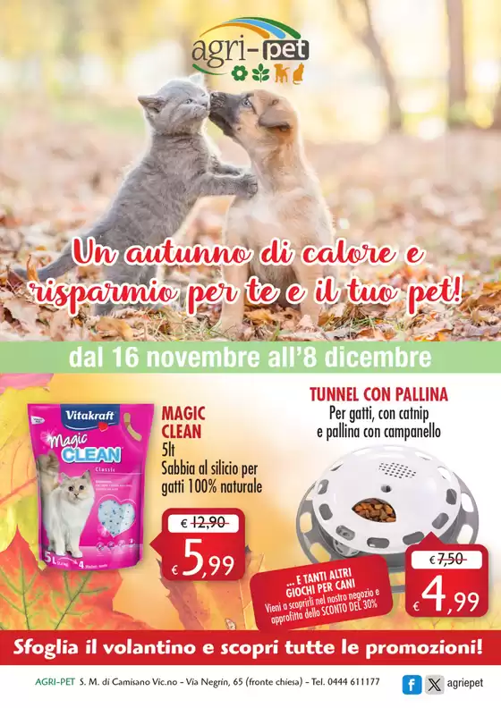 Volantino Agri Pet a Camisano Vicentino | Un autunno di calore e risparmio per te e il tuo pet! | 18/11/2024 - 8/12/2024