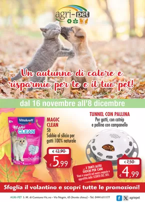 Offerte di Animali a Mestrino | Un autunno di calore e risparmio per te e il tuo pet! in Agri Pet | 18/11/2024 - 8/12/2024