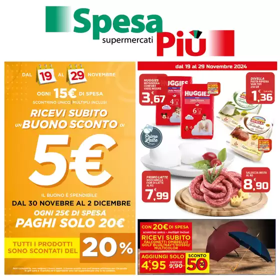 Volantino SpesaPiù Supermercati a Rutigliano | Dal 30 novembre al 2 dicembre | 18/11/2024 - 2/12/2024