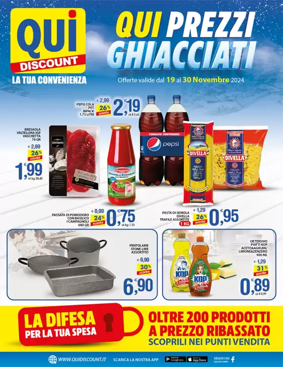 Volantino Qui Discount a Nocera Superiore | Qui prezzi ghiacciati | 19/11/2024 - 30/11/2024