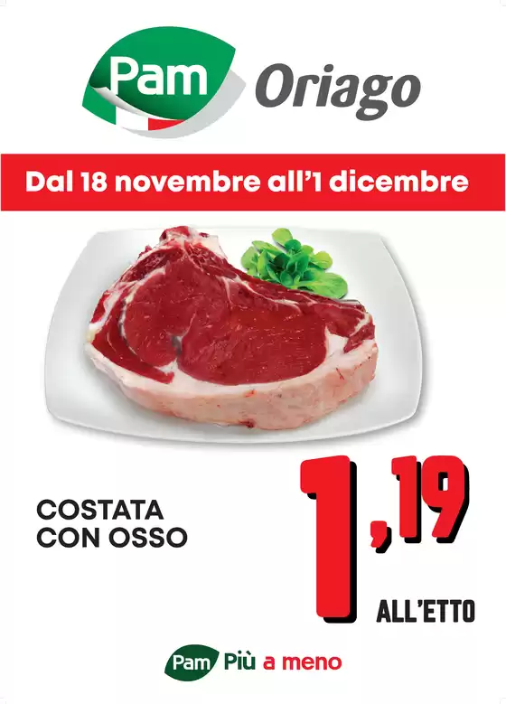 Volantino Pam a Oriago | PROMOZIONE COSTATA CON OSSO | 18/11/2024 - 2/12/2024