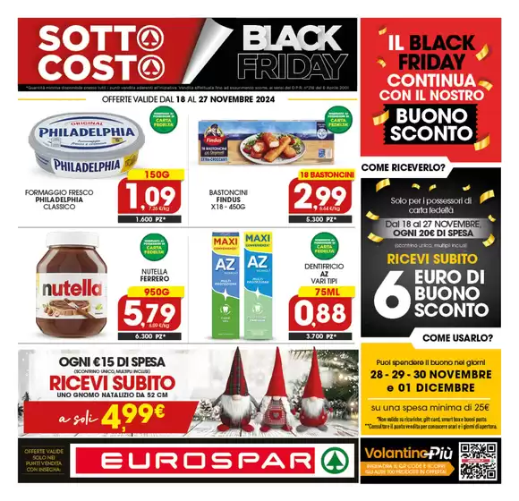 Volantino Eurospar a Vasto | Sotto costo | 18/11/2024 - 28/11/2024