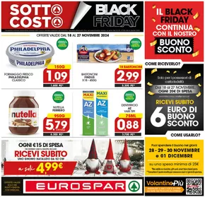 Volantino Eurospar a San Severo | Sottocosto  | 18/11/2024 - 27/11/2024