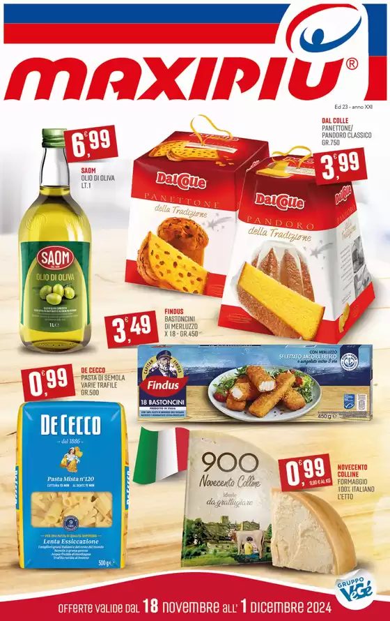 Volantino Maxipiù a Bacoli | Offerte Maxipiu | 18/11/2024 - 1/12/2024