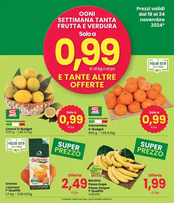 Volantino Eurospar a Belluno | Solo a 0,99 euro  | 18/11/2024 - 24/11/2024