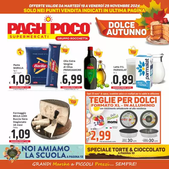 Volantino PaghiPoco a Catania | Dolce autunno | 19/11/2024 - 29/11/2024