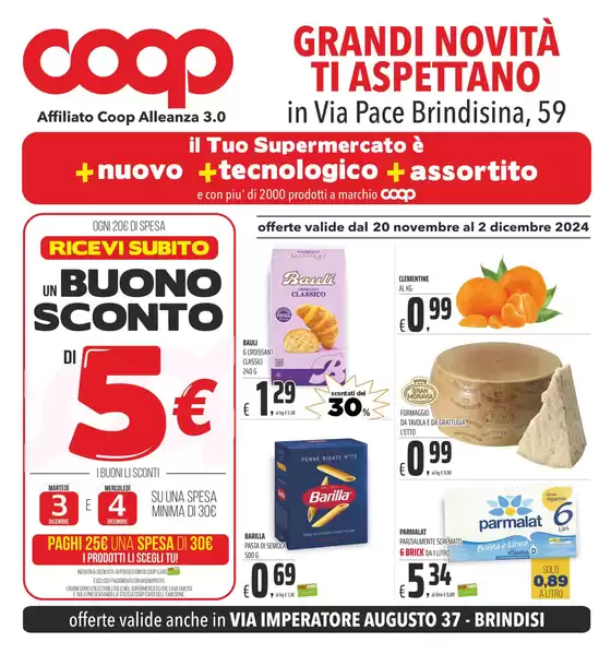 Volantino Coop a Brindisi | Prezzi pop | 20/11/2024 - 2/12/2024