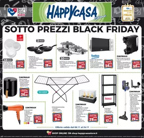 Volantino Happy Casa Store a Torino | Sotto prezzi black friday | 18/11/2024 - 24/11/2024