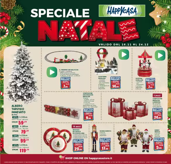 Volantino Happy Casa Store a Torino | Speciale Natale | 18/11/2024 - 24/12/2024