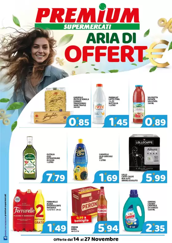 Volantino Premium Supermercati a San Marzano sul Sarno | Aria di offerte | 18/11/2024 - 27/11/2024