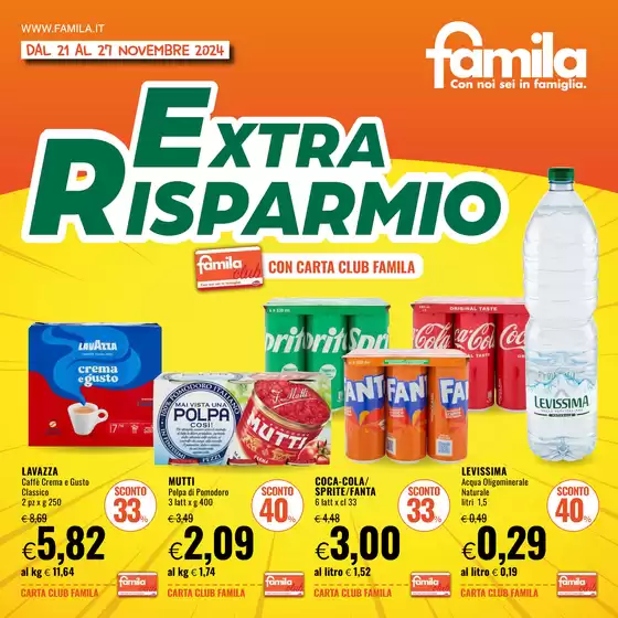 Volantino Famila a Ravenna | Extra risparmio  | 21/11/2024 - 27/11/2024