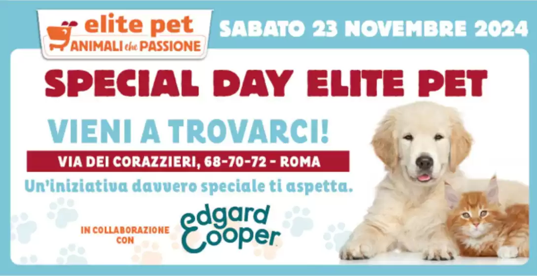 Volantino Elite Pet a Roma | Special day  | 19/11/2024 - 23/11/2024