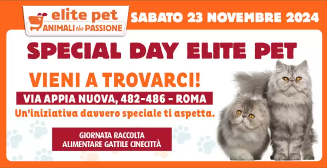 Volantino Elite Pet a Roma | Special day  | 19/11/2024 - 23/11/2024