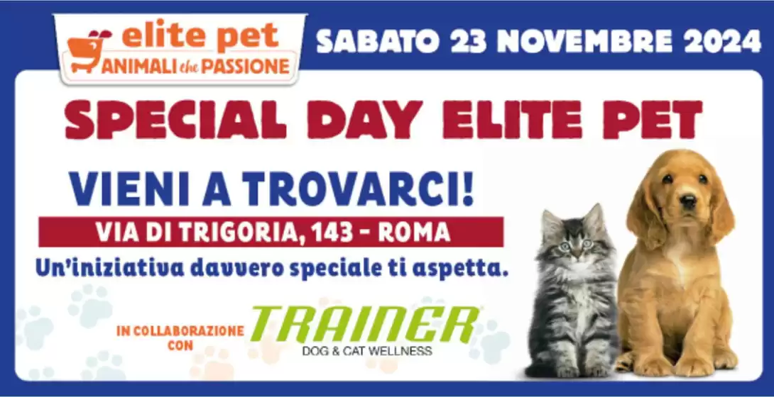 Volantino Elite Pet a Roma | Special day  | 19/11/2024 - 23/11/2024