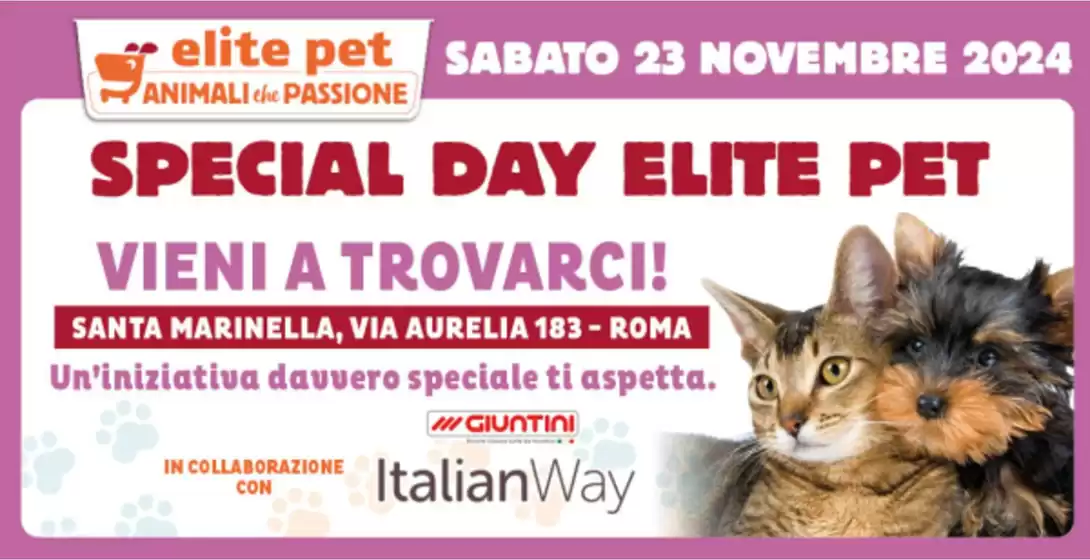 Volantino Elite Pet a Santa Marinella | Special day  | 19/11/2024 - 23/11/2024