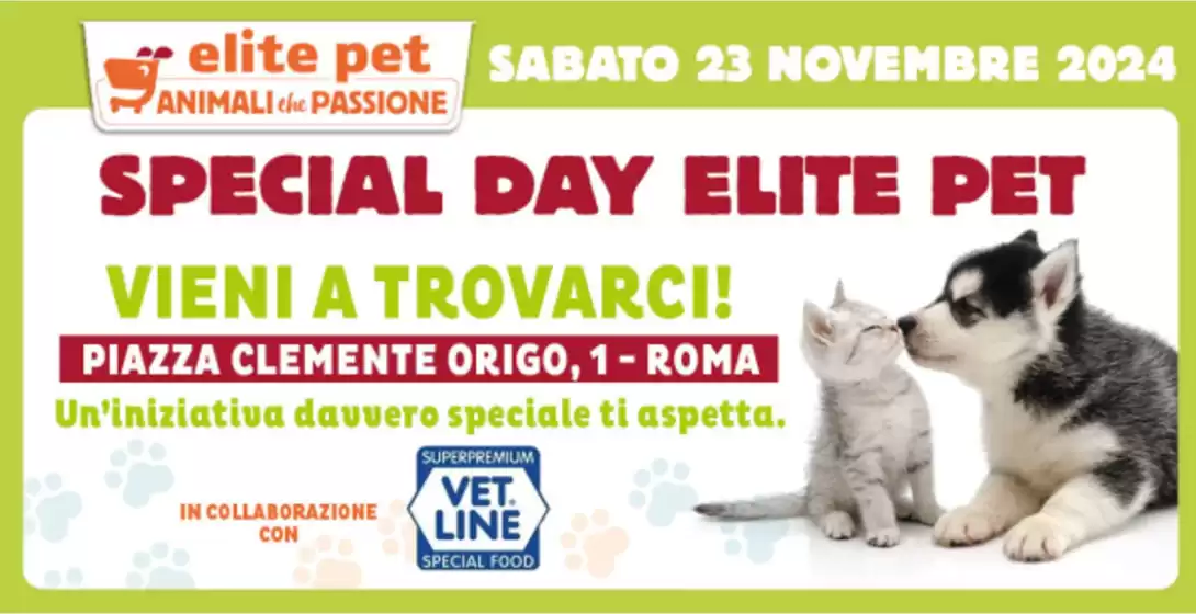 Volantino Elite Pet a Roma | Special day  | 19/11/2024 - 23/11/2024