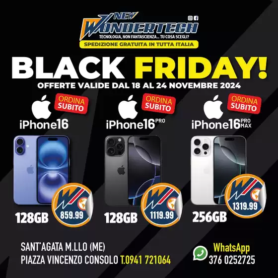 Volantino New Wondertech a Sant'Agata di Militello | Black Friday! | 19/11/2024 - 24/11/2024