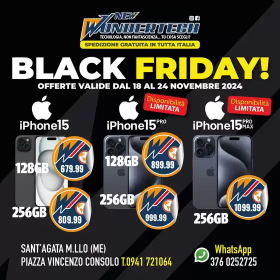 Volantino New Wondertech a Sant'Agata di Militello | Black Friday! | 19/11/2024 - 24/11/2024