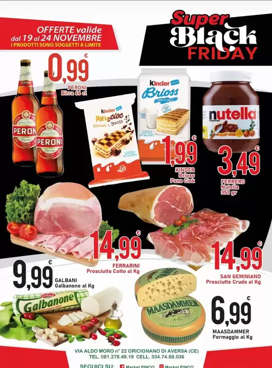 Volantino Market Pinco a Casoria | Super black friday | 19/11/2024 - 24/11/2024